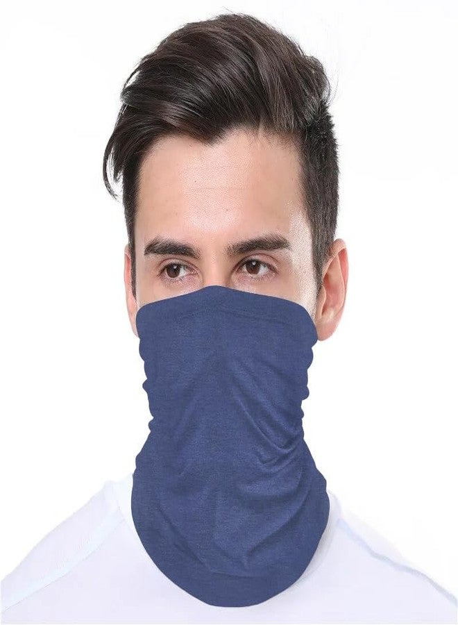 MAOOHON Protective Neck Gaiter with Elastic Silver Fabric, Blocking WiFi Router 5G Bluetooth, Neck Face Brain Protection. Multiple Ways to Wear(Blue) - Image 1
